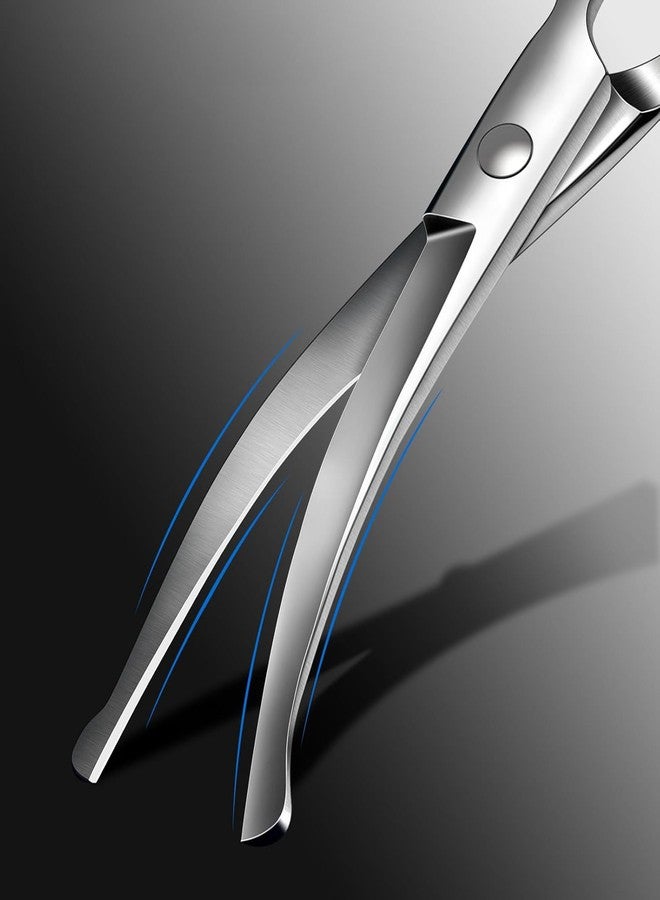 اف سي واي اس واي مقص منحني للعناية بالكلاب، مقص Fcysy للعناية بالحيوانات الأليفة من الفولاذ المقاوم للصدأ برأس دائري آمن، مقص منحني للعناية بالكلاب والقطط للوجه والأرجل والأذنين - وردي - Image 3